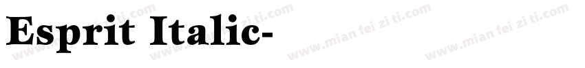 Esprit Italic字体转换